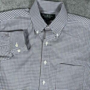 Brooks Brothers Country Club Shirt Men's Medium Brown Plaid Slim Fit USA Made